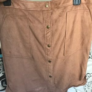 Tan suede skirt